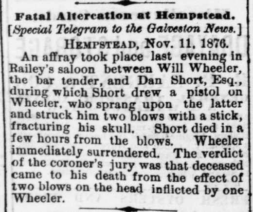Fatal Altercation at Hempstead.