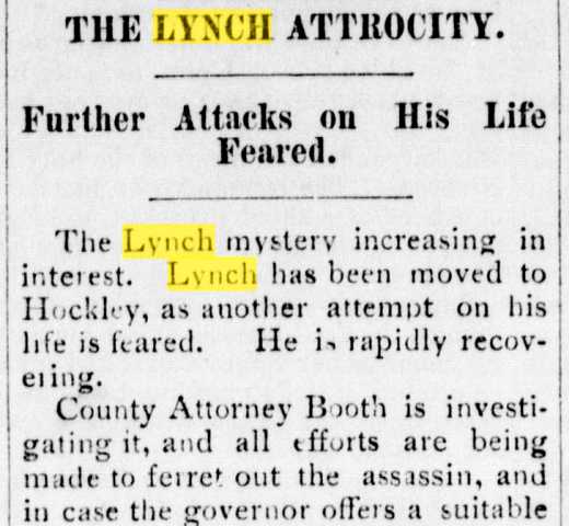 The Lynch Attrocity.