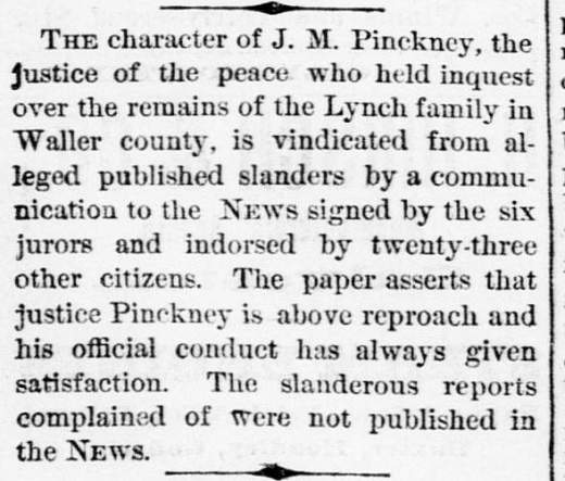 Character of J. M. Pinckney.
