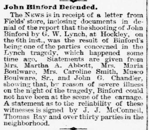 John Binford Defended.