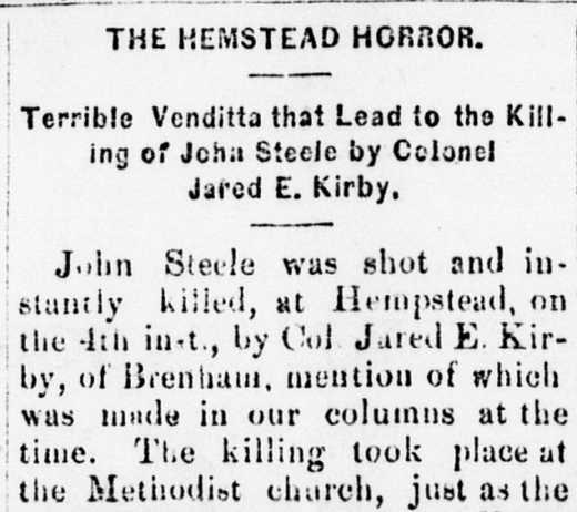 John Steele Killed by Col. Kirby.