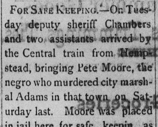 Arrest of Peter Moore.