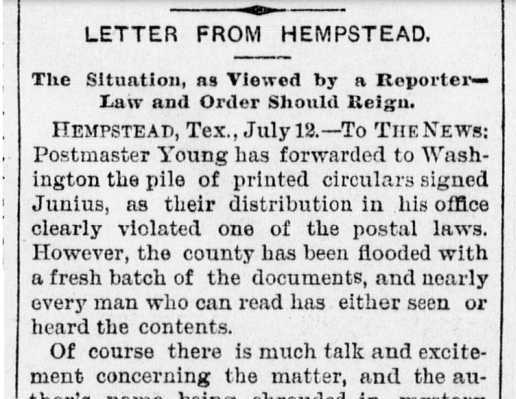 Letter from Hempstead. (Junius)
